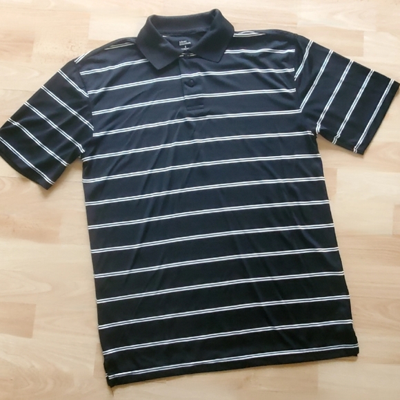 Marc Edward's men's short sleeve black/white stripes polo Size Small - Picture 1 of 3